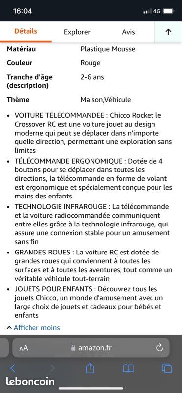 CHICCO - Voiture Télécommandée Rocket Le Crossover jouet 2 ans 6 ans (image 4)