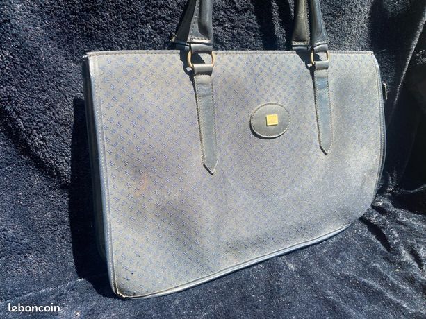 Sac à Main Vintage Rigide JACQUES ESTEREL - Style Petite Valise - Cuir Bordeaux - Occasion