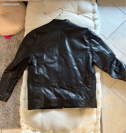 Veste Trois-quarts Homme En Cuir D'agneau Marron - Style Années 90, Taille XL - Occasion Bon état