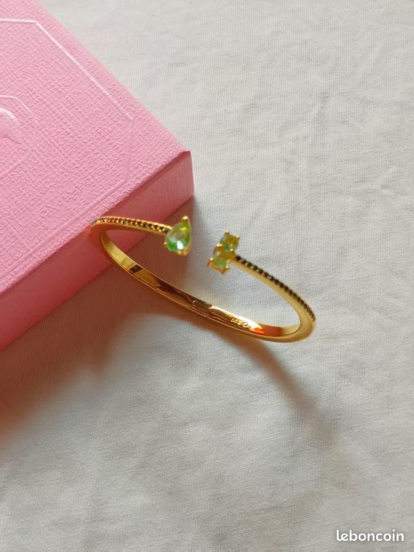 Neuf Bracelet Swarovski cristaux verts – Taille M, éclat raffiné et moderne (image 2)