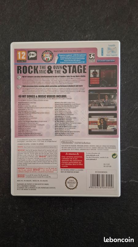 🎤 Jeu Wii Sing 4: The Hits Edition – Karaoké Chant – Party Game – Très bon état (image 3)