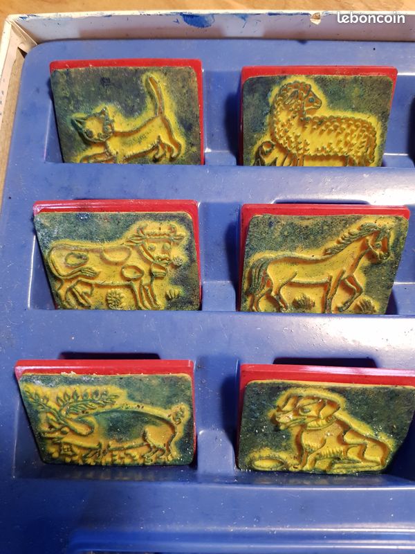 Ancien jeu Fernand Nathan premiers timbres à imprimer Vintage (image 5)