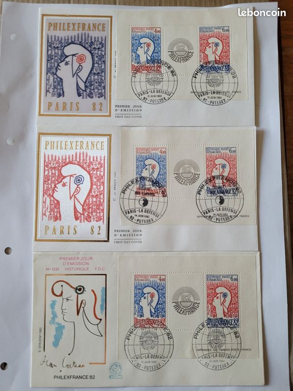 Document Philatélique 1er Jour - HS 1982 PhilexFrance - Thème Cocteau - Bon état