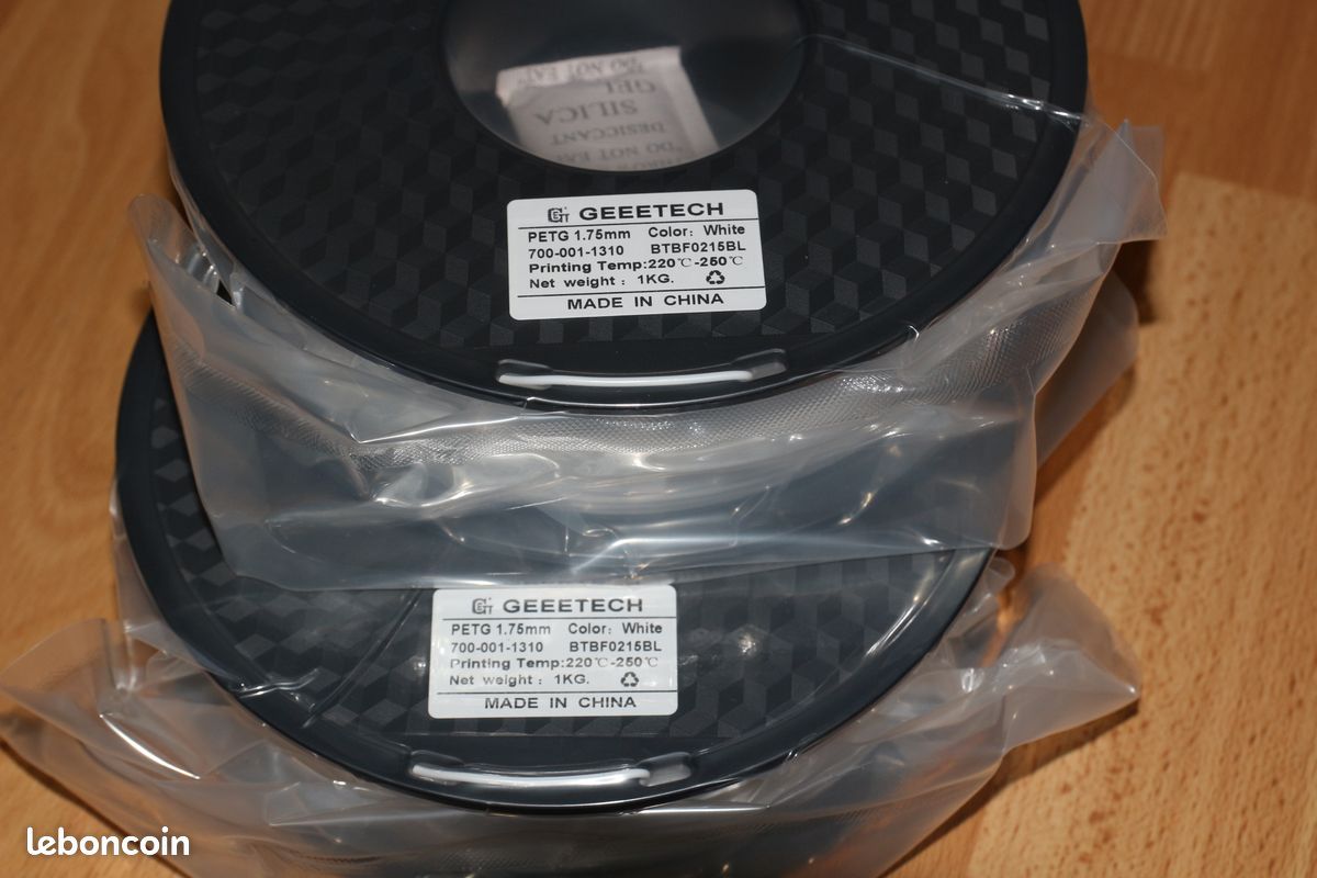 2 bobines de PETG 1kg blanc neuves (image 3)