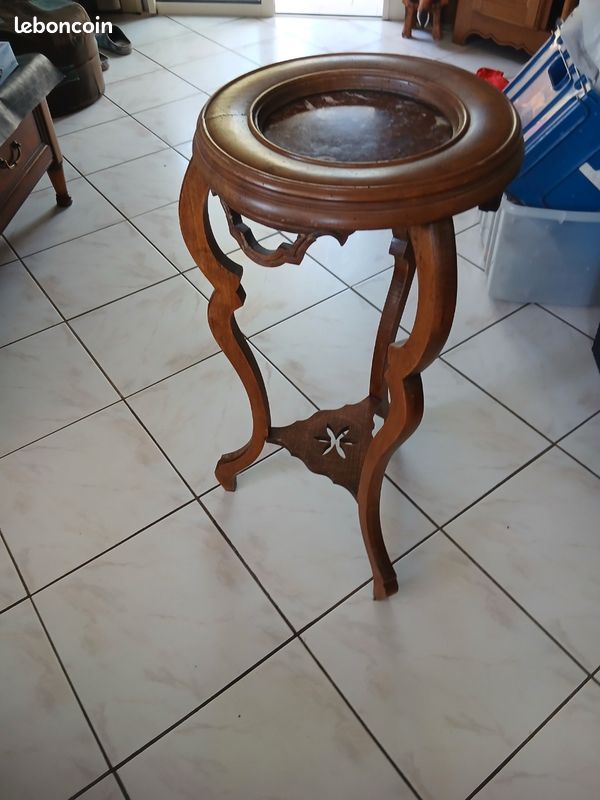 Meuble sellette selette sellier ancien vintage en bois (image 5)