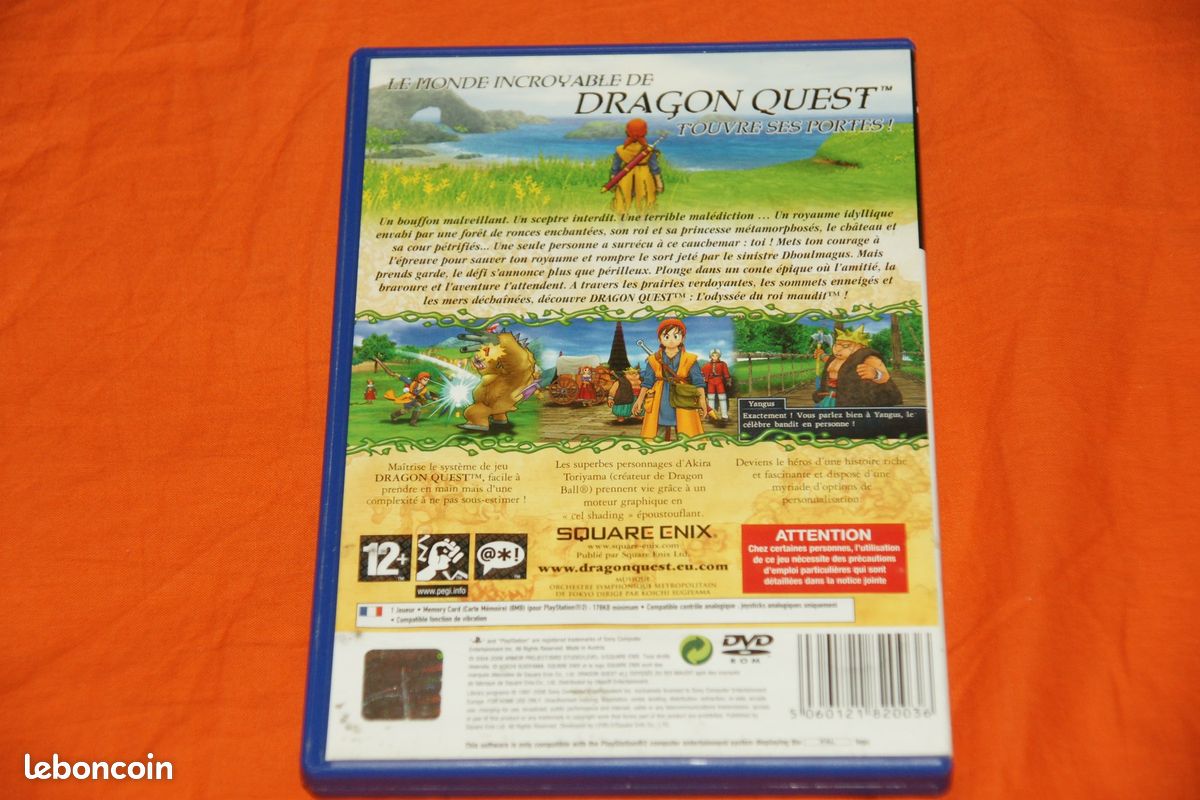 Dragon Quest 8 : L'Odyssée Du Roi Maudit – Complet Sur PlayStation 2 (PS2) – Bon état