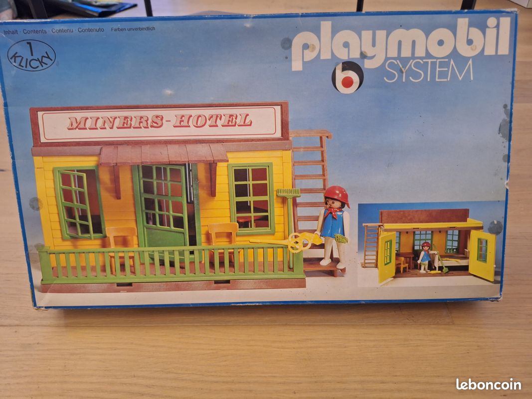 Pièce PLAYMOBIL Vintage Western - Mur Latéral Pour Maison/banque (sets 3421-3422) 1976