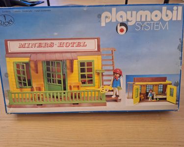 BOÎTE ANCIENNE PLAYMOBIL ref 3175 diligence western Indiens klicky