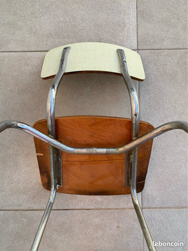 Chaise formica et bois (image 3)