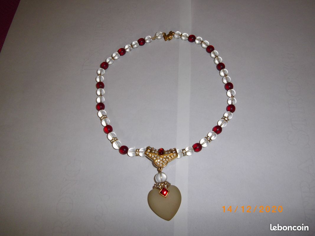 Collier fantaisie " rubis" (image 1)