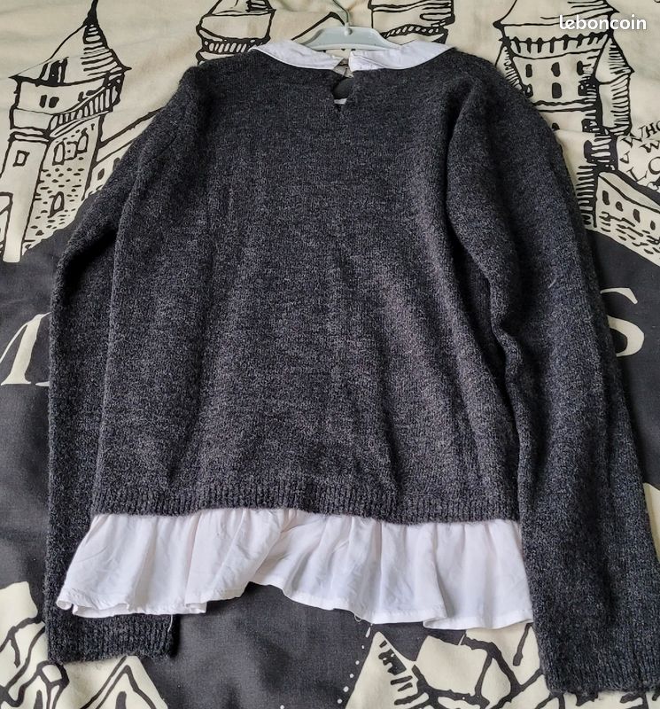 Pull léger imitation chemise (image 2)
