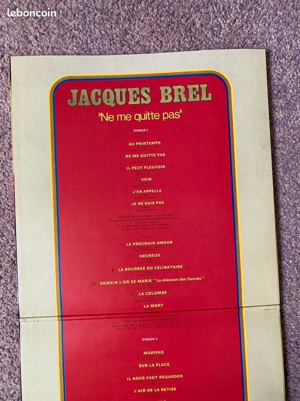 Vinyle 33 tours Jacques Brel 2 disques | Ne me quitte pas (image 4)