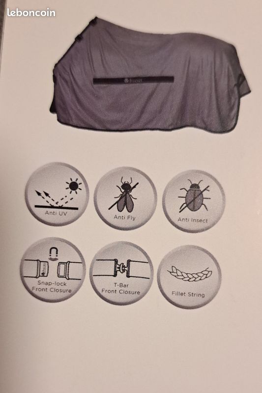 NEUVE Couverture anti-mouches eczema Bucas Buzz off and Neck (image 5)