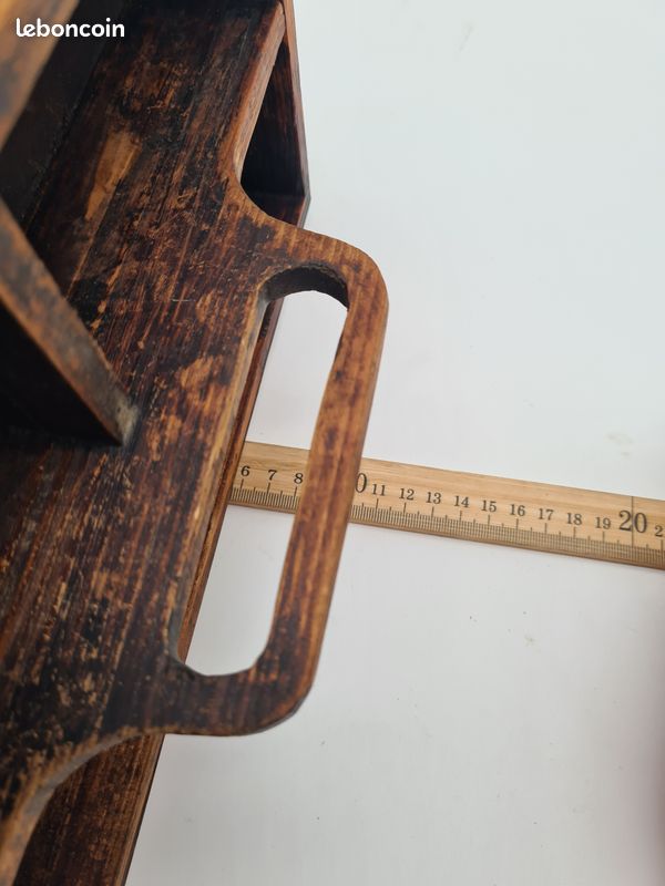 Boîte à outils en bois avec poignée, plateau de rangement Vintage - J01 (image 10)