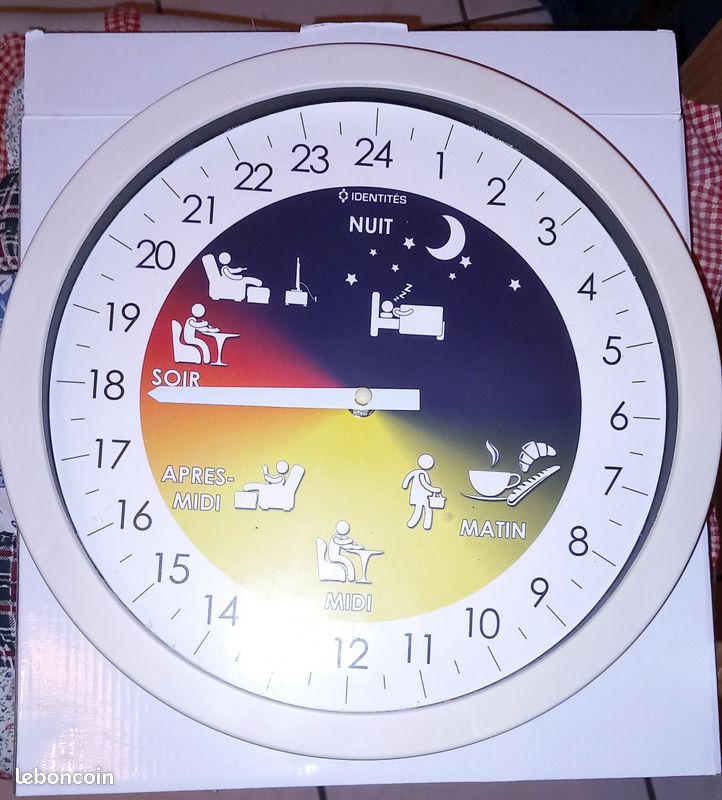 Horloge 24 heures pour personnes désorientées Décoration