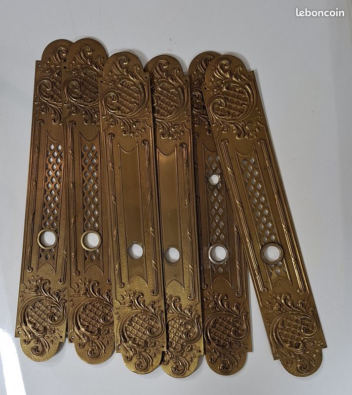 Lot de 6 plaques de propreté laiton (image 2)