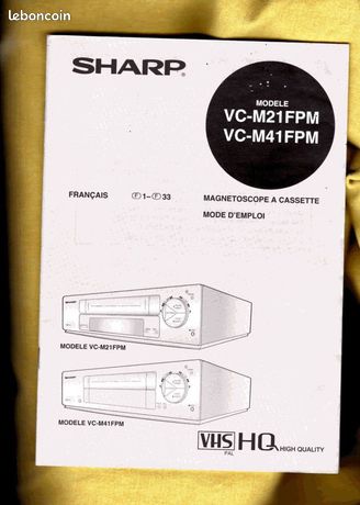 Magnétoscope Sharp VC-FM15FPM - VHS Avec Télécommande - Bon état Fonctionnel