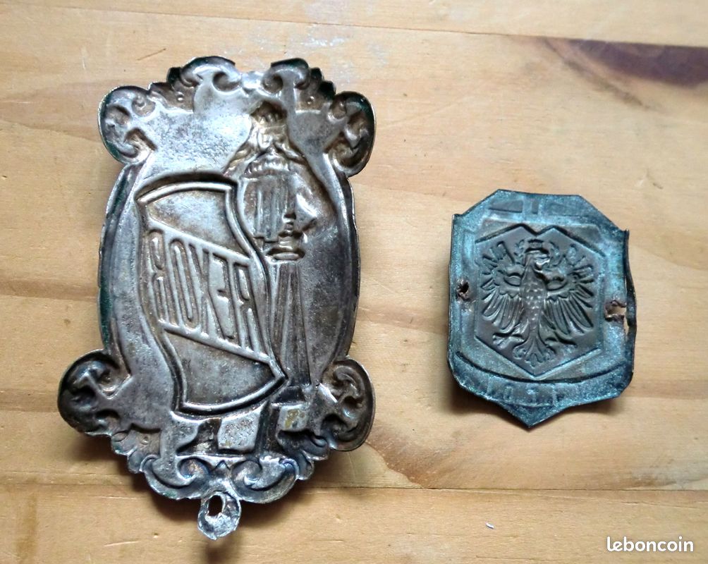 Lot De 3 Plaques De Vélo Anciennes - Émaillées Ou Métal - Vintage Cyclisme