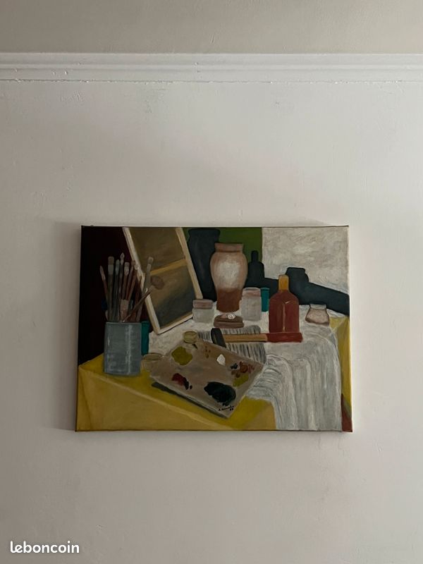 Peinture ATELIER de PEINTRE nature morte (image 1)