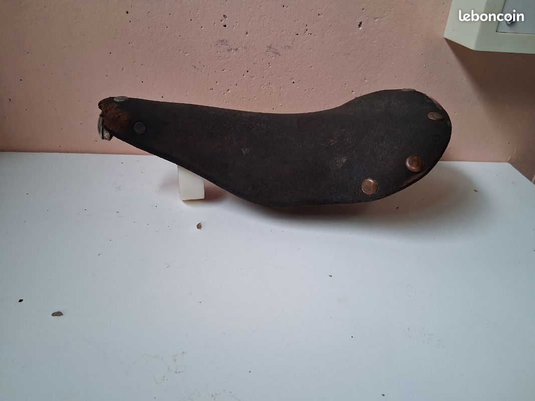 Selle Vélo Cuir Vintage Idéale Fortal - Bicycle Saddle Leather (occasion)