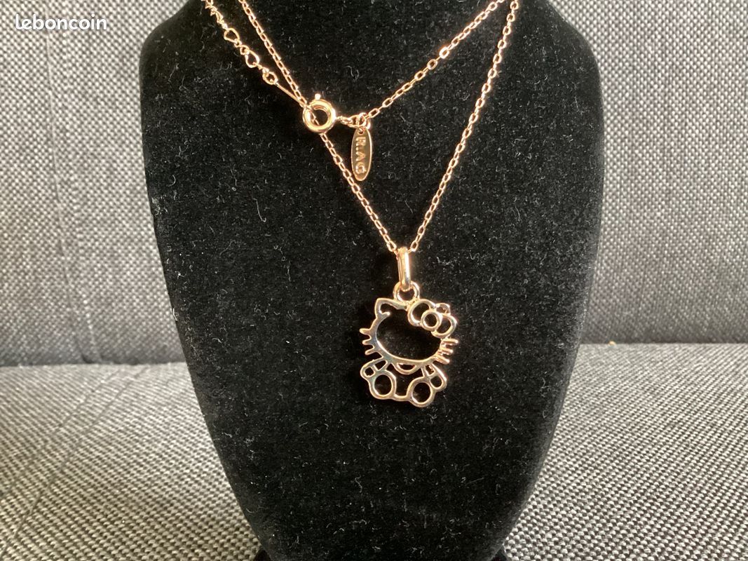 Collier Avec Pendentif Hello Kitty - Bijou Fantaisie Pour Femmes Et Enfants, Neuf Avec étiquettes, Fabriqué En France