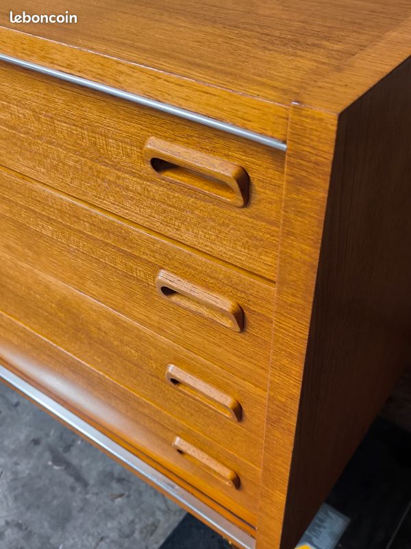 Enfilade scandinave vintage teck années 70 (image 1)