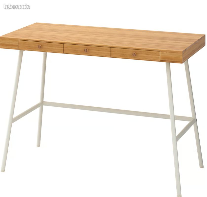 Bureau Ikea LILLASEN bambou 102*49 *BAISSE DE PRIX (image 1)