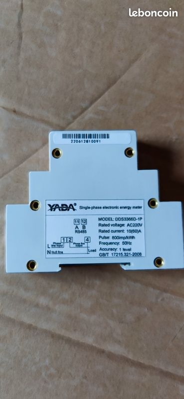 Compteur énergie kWh modbus DIN neuf (image 2)