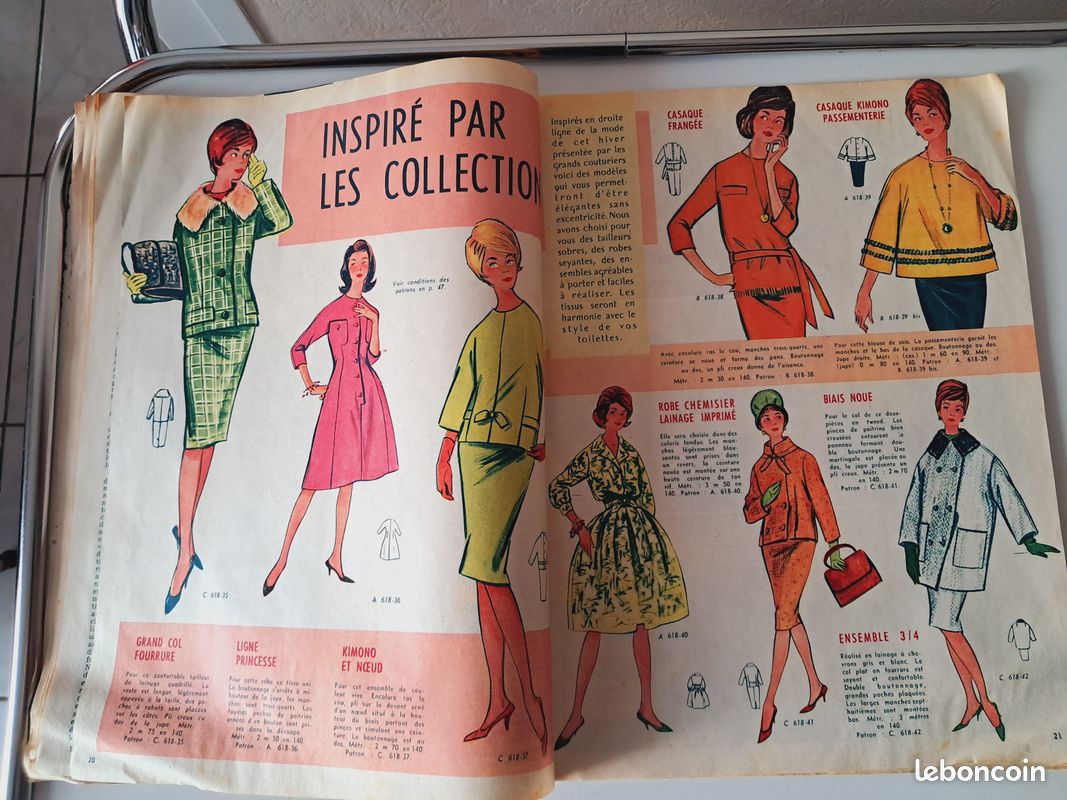 Patron De Couture Vintage Mode De Paris - N°666, 843, 880 - Collection Ancienne - Occasion