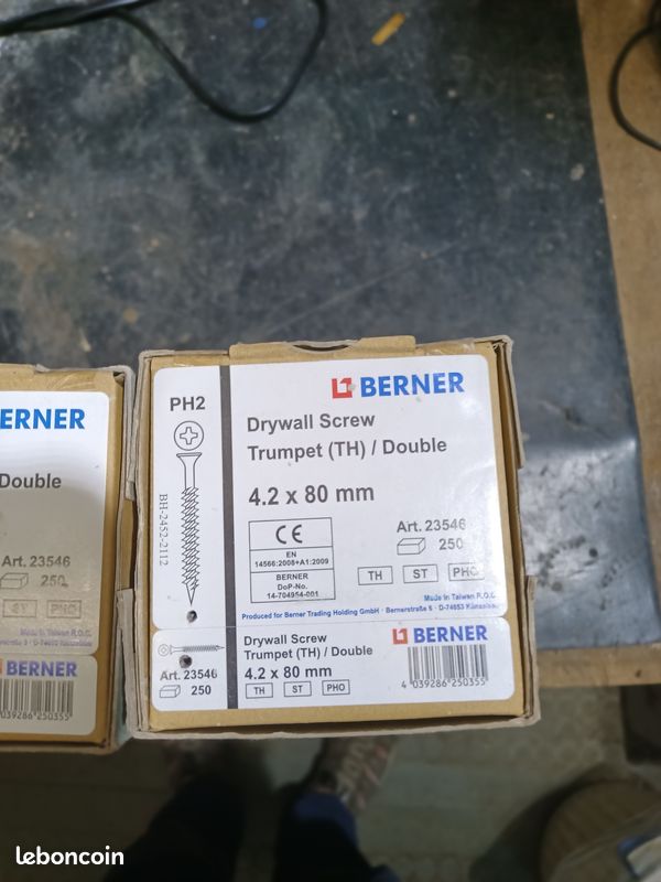 Boite vis Berner Drywall Screw Trumpet 4.2 X 80 NEUVES (image 1)