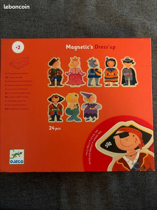 Boîte à Puzzle Magnétique Pour Enfants - Jeu D'Habillage Visage Avec Planche à Dessin Et Crayon (A)