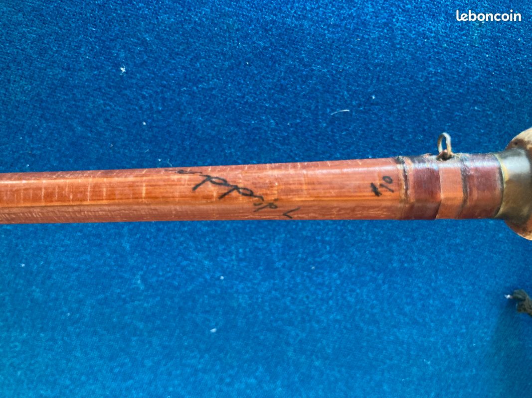 Canne à Mouche Vintage En Bambou Fendu South Bend 24 - 9' - Avec Tube Et Chaussette - USA