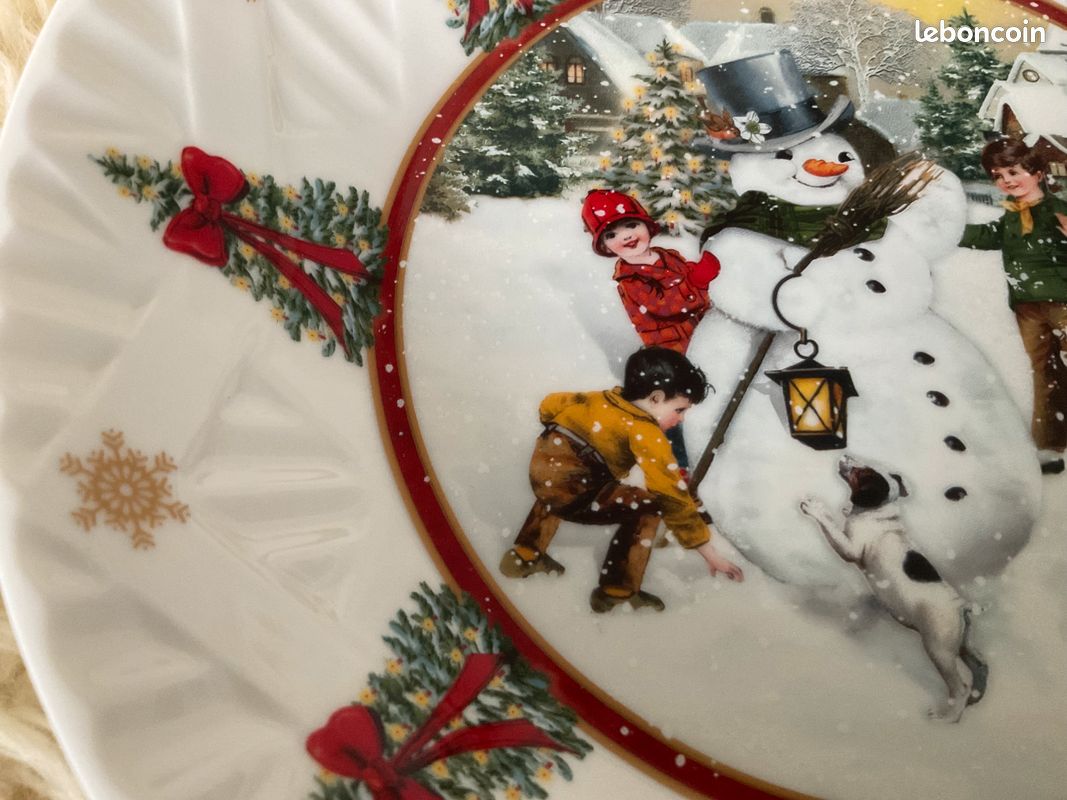 Assiette plat Villeroy et Boch Noël 🎅 Bonhomme de neige (image 3)