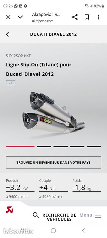 Silencieux akrapovic ducati diavel (image 3)