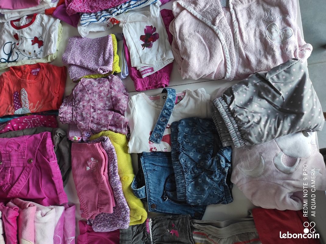 Lot ou détaillé vêtement bébé fille 6mois été ou hiver caro07380 (image 4)