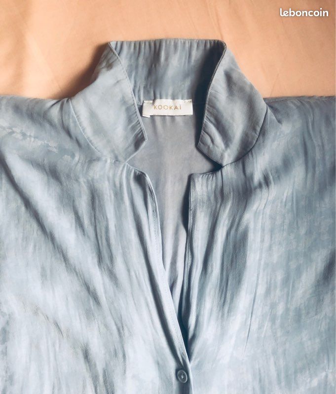 Chemise bleu ciel nuages Kookai M (image 4)