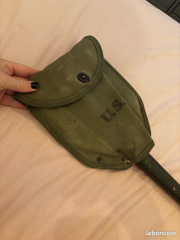 Pelle pliante militaire U.S. Vintage avec étui d’origine – collection WWII / Korea (image 4)