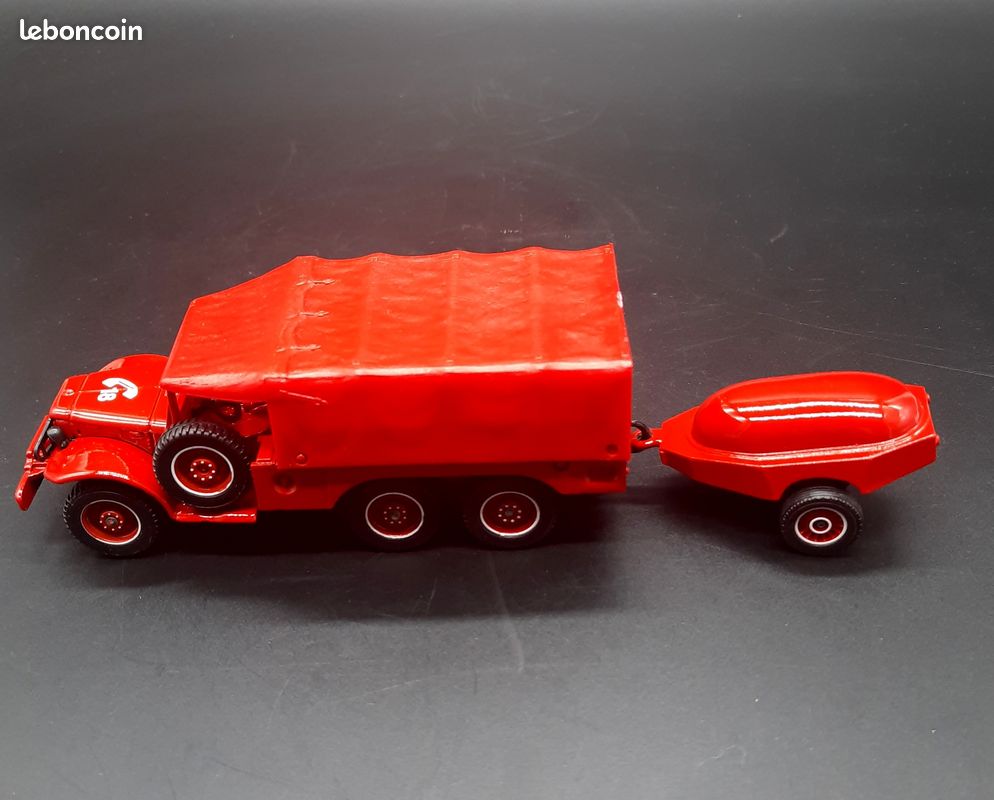 Camion De Pompiers Dodge 6x6 Bâché Solido à L'échelle 1/50 - Modèle Collection 2149