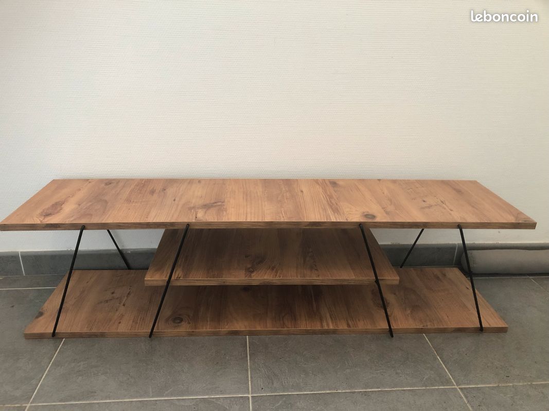 Meuble TV (bois et métal) (image 3)