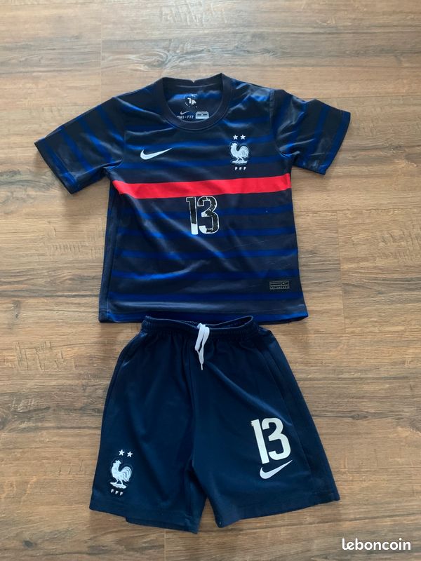 Vends Maillot football garçon short Equipe de france Kante 13