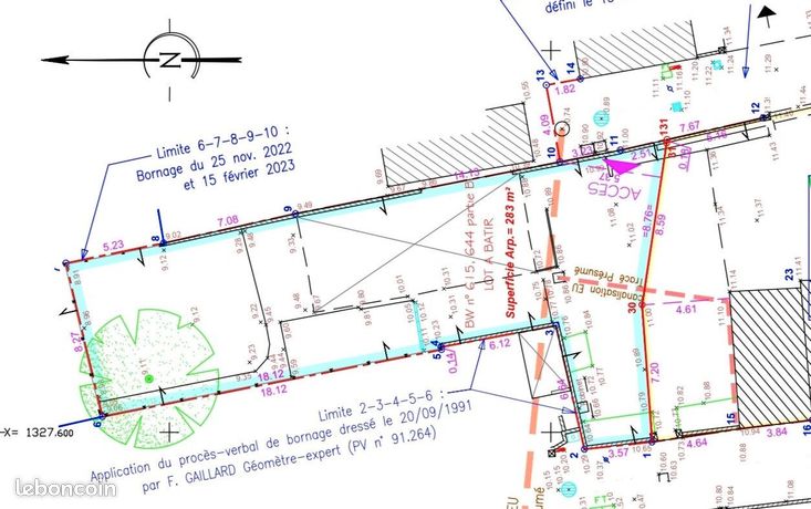 Terrain 283 m² BRETIGNOLLES SUR MER