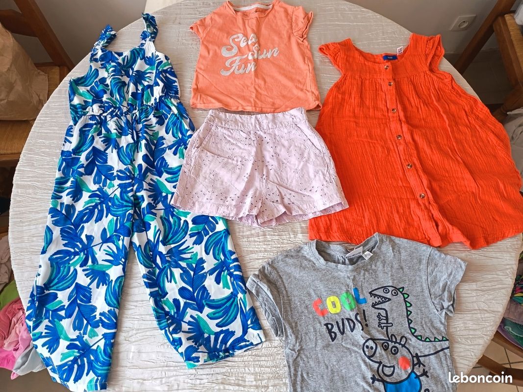 Lot De 5 à 10 Vêtements Enfants Unisexe Tailles XS, S - Occasion Très Bon état, Couleurs Variées