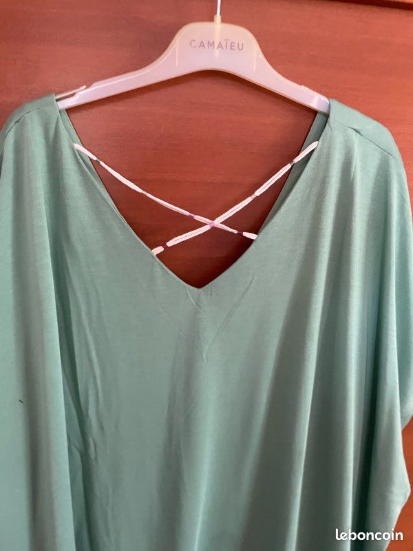 T-shirt blouse manches courtes grande taille (image 8)