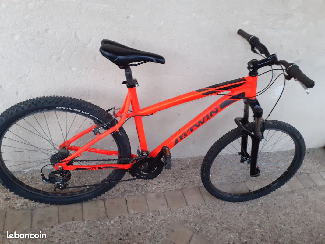 Rockrider 340 Velo Decathlon Orange Et Noir 340 Orange Rockrider