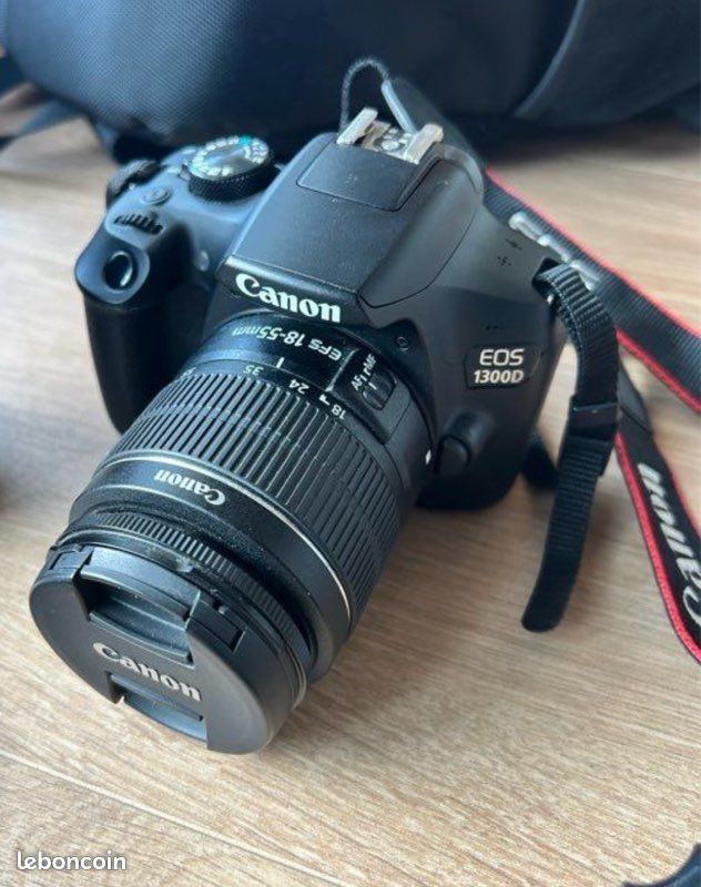 Canon EOS 1300D + Objectif 18-55mm – Très Bon état – Chargeur Inclus
