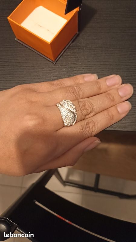 Bague en argent la vie en or (image 2)