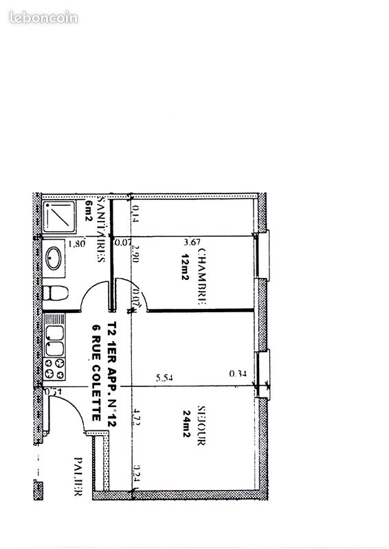 Appartement 2 pièces 42 m² · à Saint-Vallier · 42 m² · 480 €/mois