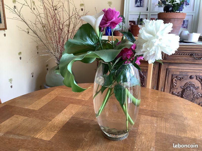 Grand vase en verre oblong hauteur 30 cm (image 18)
