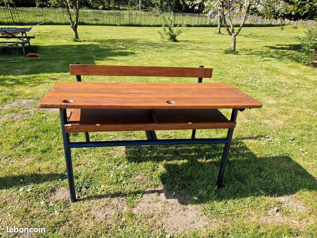 Ancien bureau écolier restauré (image 1)