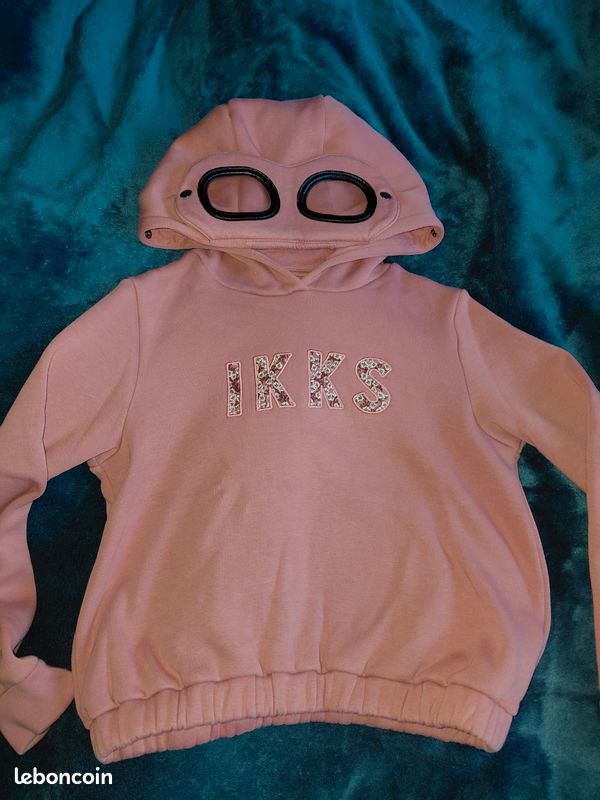 Sweat IKKS Rose Pour Fille 11/12 Ans - Coton Mélangé - Occasion Très Bon état